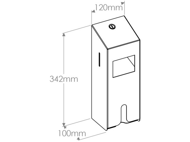 Zásobník na hygienické vložky a tampony Merida nerezový matný