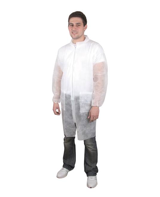Jednorázový PP plášť ARDON®PEPE bílý - Velikost: L