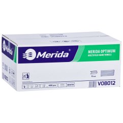 Skládané papírové ručníky 1.vrstvé Merida Optimum recykl, 4000ks, 23cm x 25cm certifikované