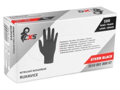 Rukavice CXS STERN BLACK, jednorázové, nitrilové