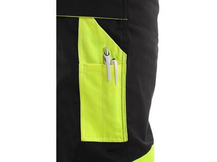 Kalhoty do pasu CXS SIRIUS BRIGHTON, černo-žlutá - Velikost: 46