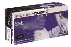 Jednorázové rukavice SEMPERGUARD® STYLE - nepudrované - černé 07