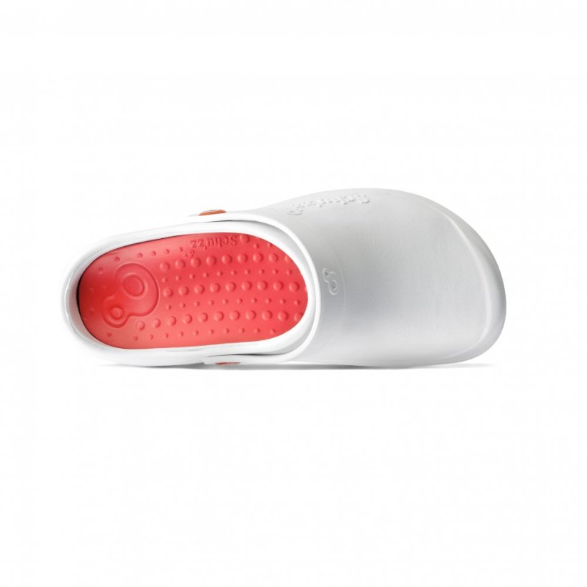 Pantofle Schu'zz Protect 0131 bílé s červenou stélkou - Velikost: 41