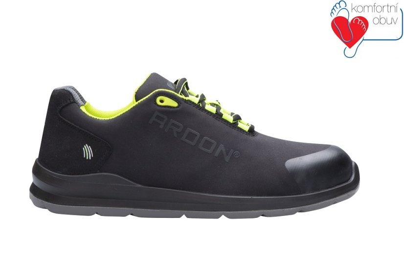 Bezpečnostní polobotka ARDON®SOFTEX S1P - neonová 44 - Barva: černá, Velikost: 48