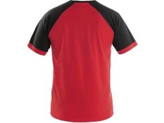 Tričko CXS OLIVER, krátký rukáv, červeno-černé