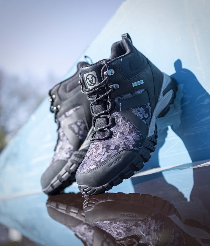 Outdoorová kotníková obuv ARDON®CREATRON®HIGH CAMO 37 - Barva: šedé odstíny, Velikost: 37