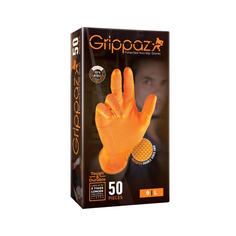 Jednorázové oranžové rukavice Ardon GRIPPAZ 246 - Barva: oranžové odstíny, Velikost: 08
