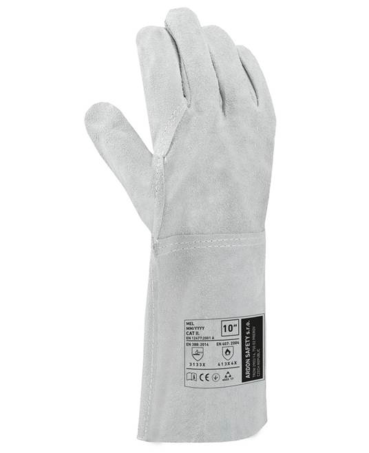 Svářečské rukavice ARDONSAFETY/MEL - Barva: Šedá, Velikost: 10