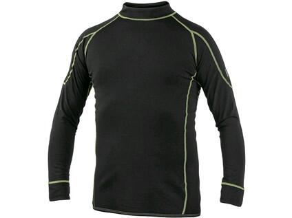 Tričko REWARD, funkční, dlouhý rukáv, dětské, černo-zelené - Velikost: 160