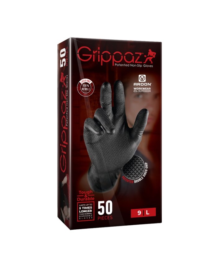 Jednorázové černé rukavice Ardon GRIPPAZ 246A