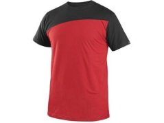 Tričko CXS OLSEN, krátký rukáv, červeno-černé
