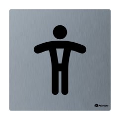Piktogram z nerez oceli Merida Stella matný wc páni
