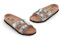 Zdravotní boty Forcare 212163 lesklé stříbrné