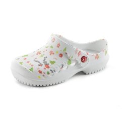 Pantofle Schu'zz Protect 0132 bílé s potiskem květin