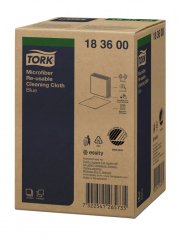 TORK 183600 – Čistící utěrka z mikrovlákna, opakované použití, modrá, 8 x 6 ks - Karton