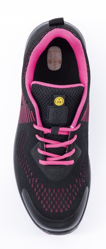 Dámská bezpečnostní polobotka ARDON®FLYTEX S1P ESD - růžová 35 - Barva: černá, Velikost: 35
