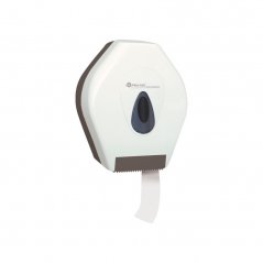 Zásobník na toaletní papír plastový bílo šedý Merida Top mini na jumbo 19 cm