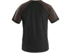 Tričko CXS OLIVER, krátký rukáv, černo-hnědé