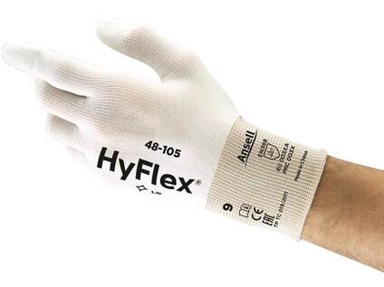 Rukavice ANSELL HYFLEX 48-105, máčené v polyuretanu - Velikost: 07