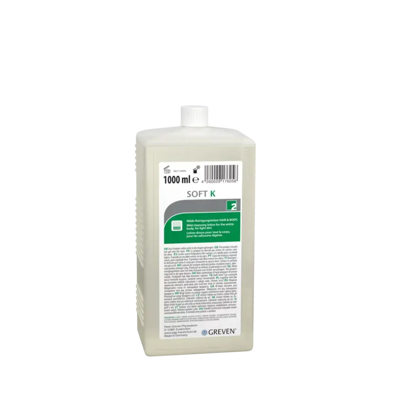 GREVEN® SOFT K jemné mléko na čištění těla 1000 GREVEN® SOFT K, 1000 ml hard bottle ano